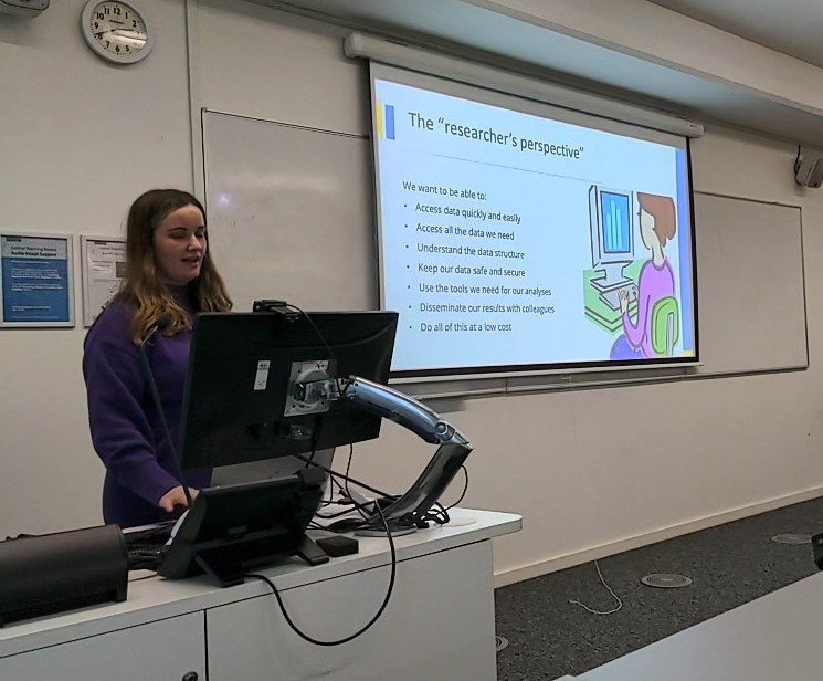 Dr Charlotte Woolley presenting on the UK RAP