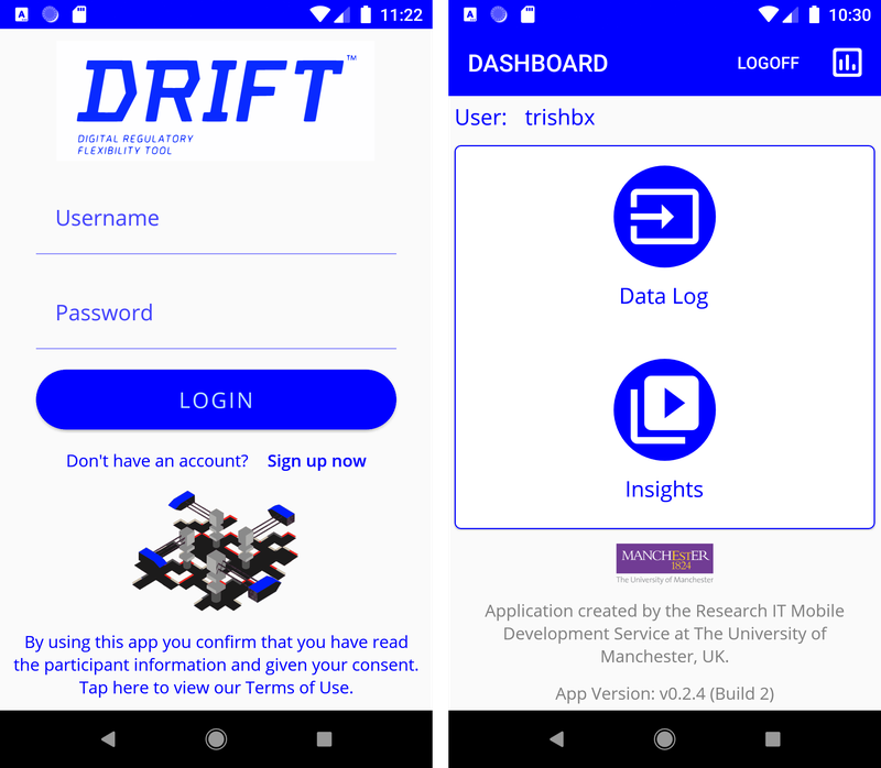 MDS Login and UI for Collecting Data