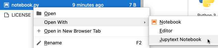 Example showing how to load python files as a Jupytext notebook