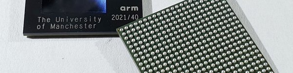 A close-up of a microchip